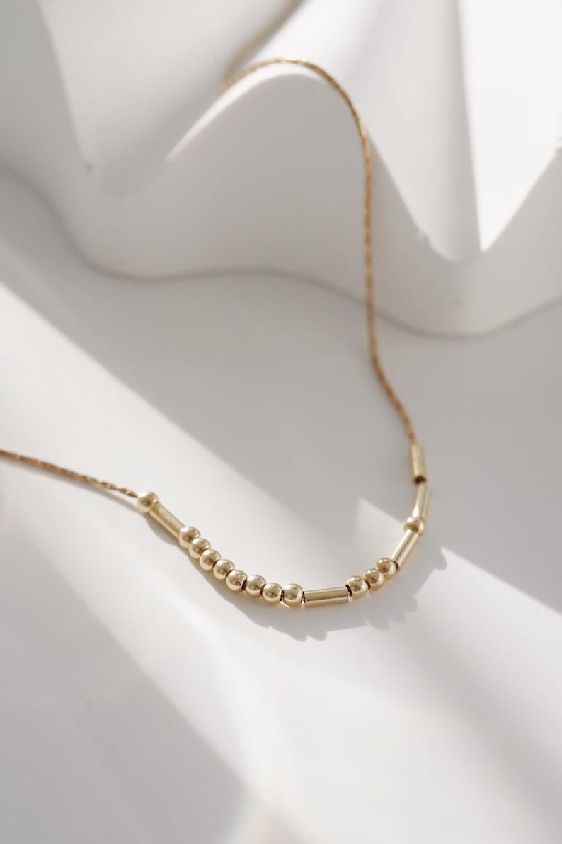 Custom Beaded Morse Code Necklace - camillaboutiqueshop