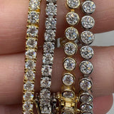 Bezel Moissanite Tennis Bracelet 3MM