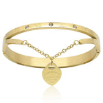 FOREVER LOVE STAINLESS STEEL BANGLE BRACELET - camillaboutiqueshop