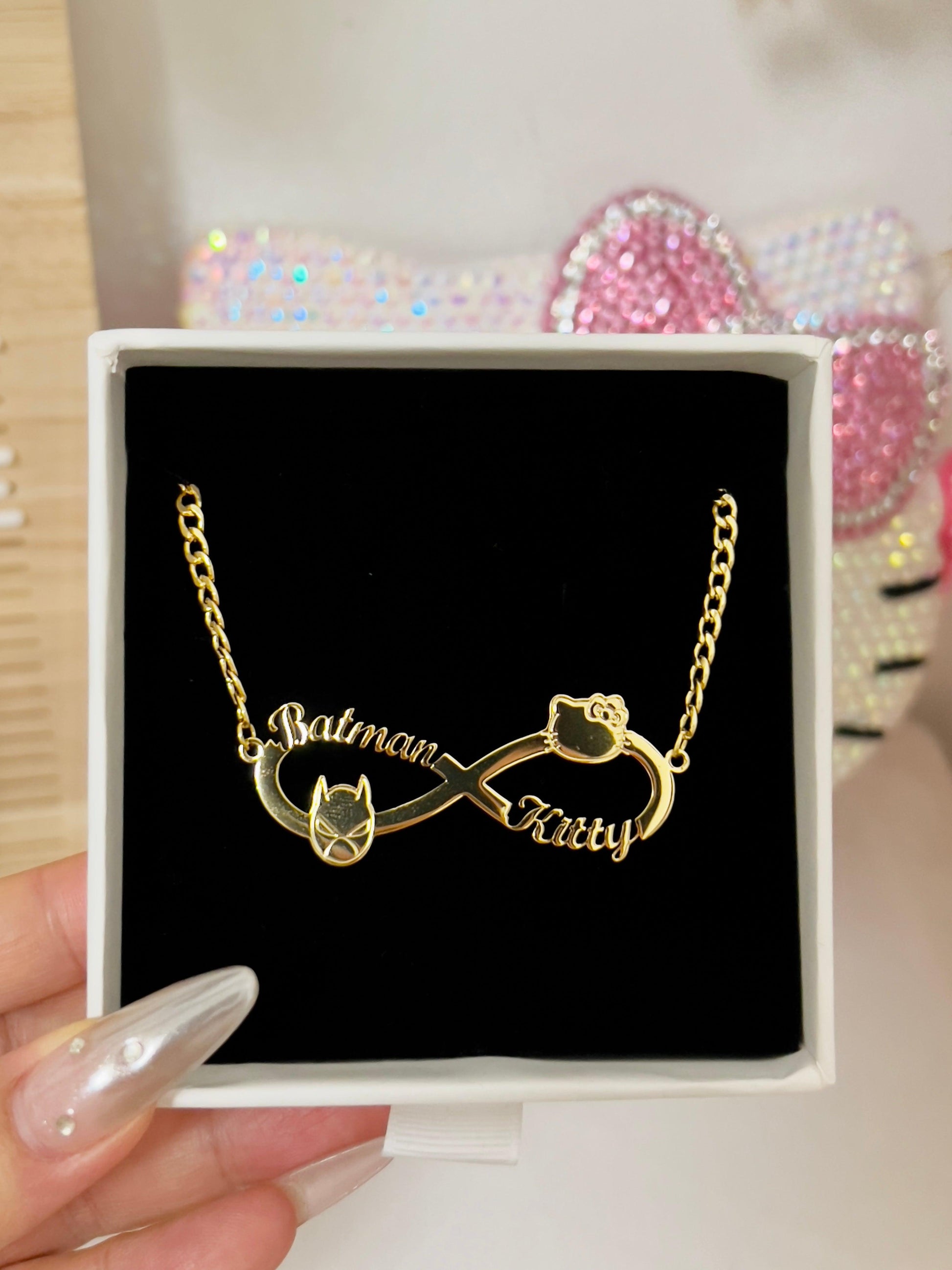 Infinity Kitty And Batman Couple Necklace - Camillaboutiqueshop