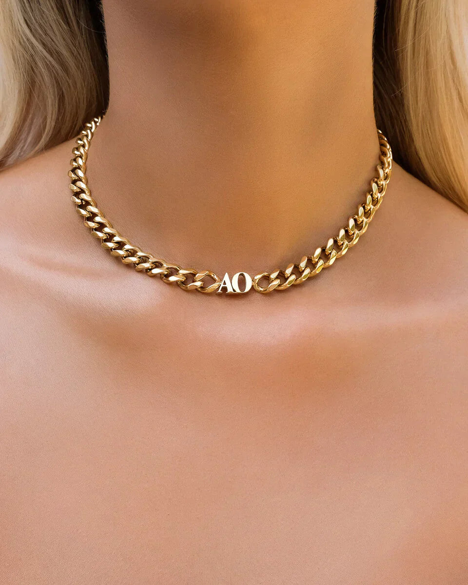 Gold Tone Double Layer Clover Pendant Collarbone Necklace