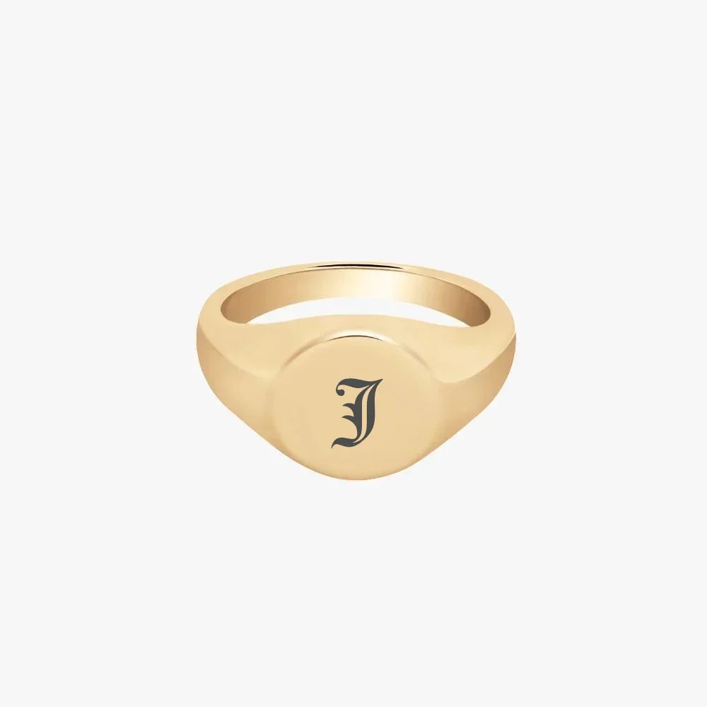 Initial Signet Ring - Camillaboutiqueshop