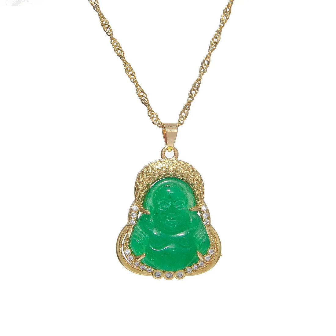 Jade Buddha Pendant Necklace - Camillaboutiqueshop