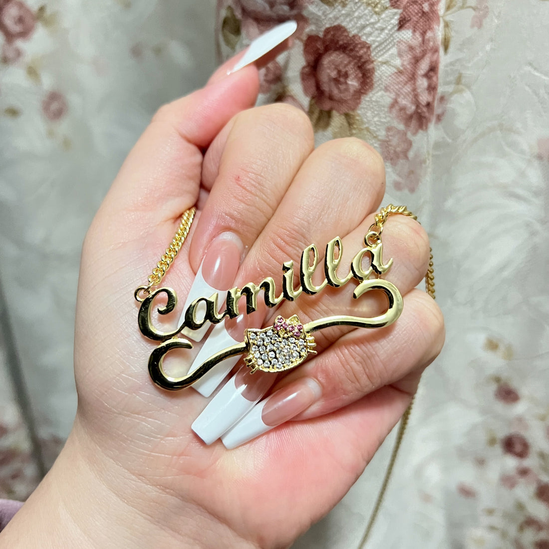 Kitty Diamond Name Necklace 2.0 - Camillaboutiqueshop