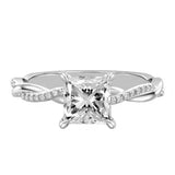 TWIST PRINCESS CUT MOISSANITE RING