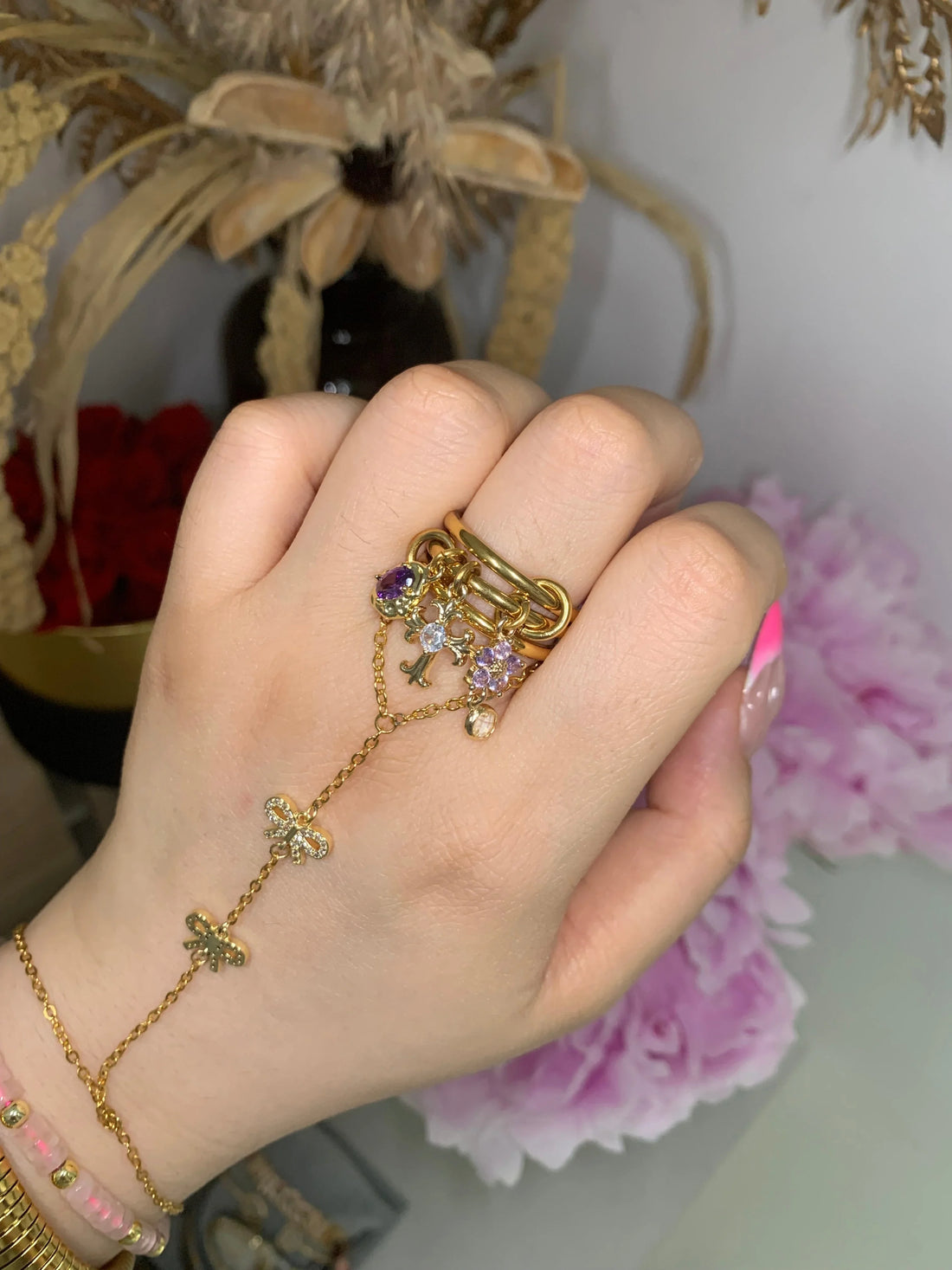 Lilacs Charm Ring - Camillaboutiqueshop