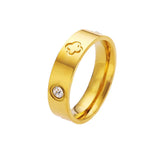 Love Clover Band Ring - camillaboutiqueshop