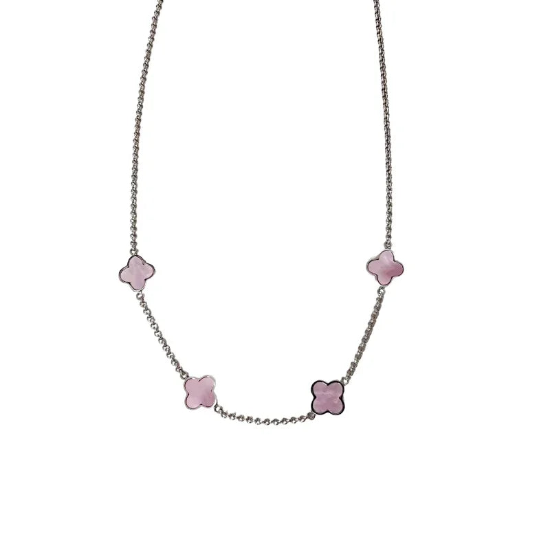 Arpels Pink Mother Of Pearl Necklace Lucky Pink Mother Of Pearl