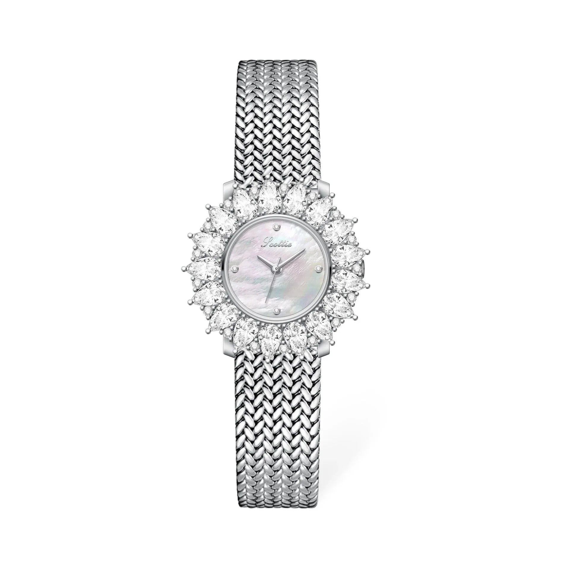 Luxury Vintage Round Diamond Watch - Camillaboutiqueshop