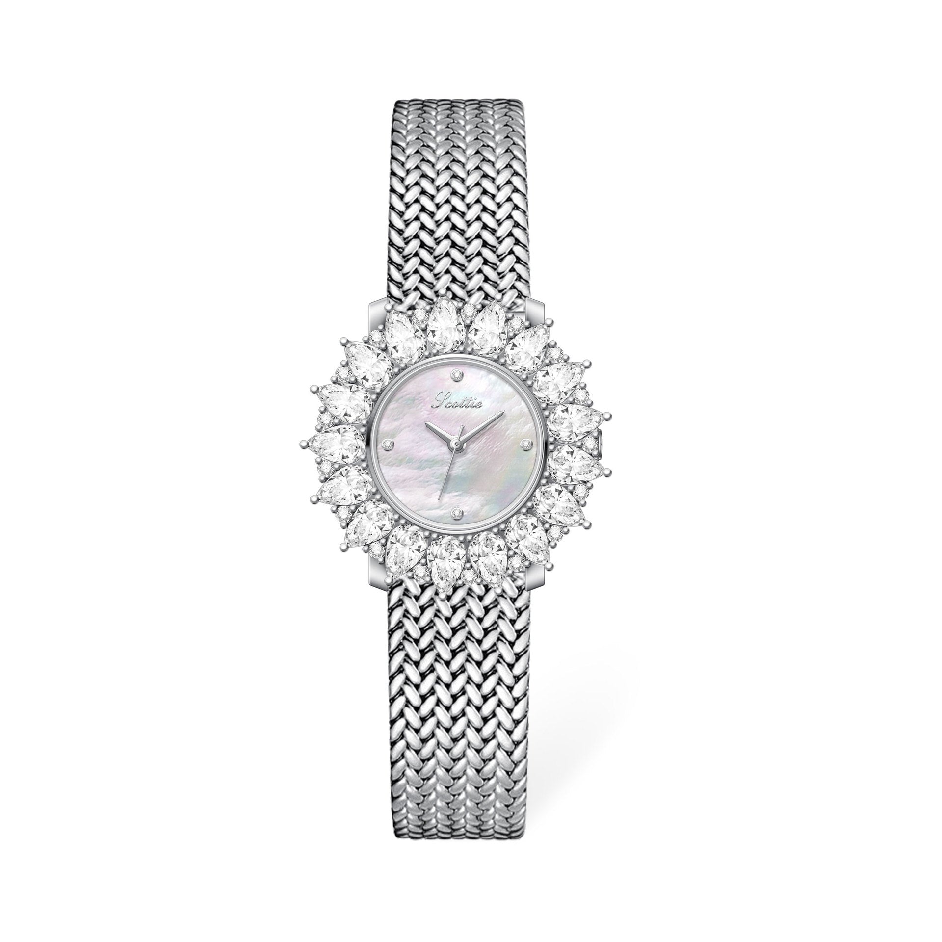 Luxury Vintage Round Diamond Watch - Camillaboutiqueshop