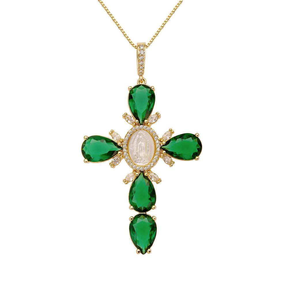 MAJESTIC DIAMOND CROSS NECKLACE - camillaboutiqueshop
