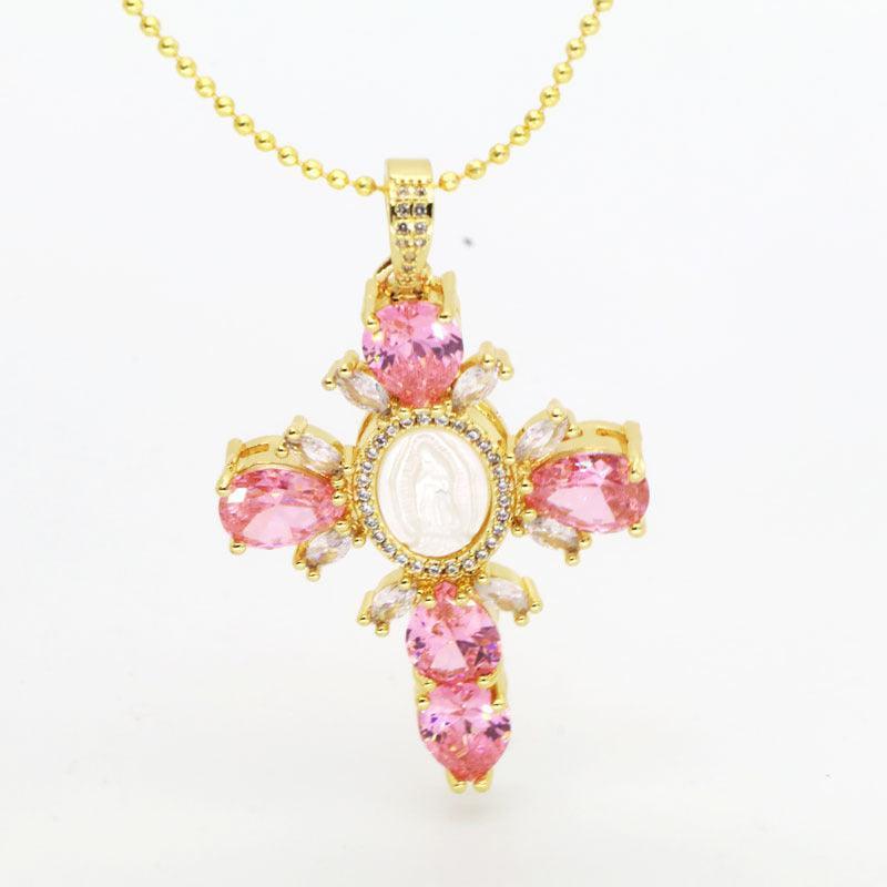 MAJESTIC DIAMOND CROSS NECKLACE - camillaboutiqueshop