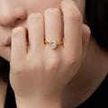 Medium Crushed Ice Pear-Cut Solitaire Ring - Camillaboutiqueshop