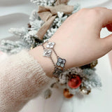 Mother Of Pearl Custom Name Clover Bracelet - camillaboutiqueshop