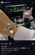 Mother Of Pearl Custom Name Clover Bracelet - Camillaboutiqueshop