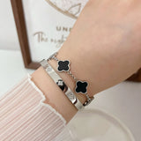 Multi Black Onyx Clover Bracelet - camillaboutiqueshop