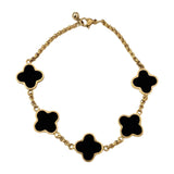 Multi Black Onyx Clover Bracelet - camillaboutiqueshop