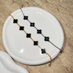 Multi Black Onyx Clover Bracelet - camillaboutiqueshop