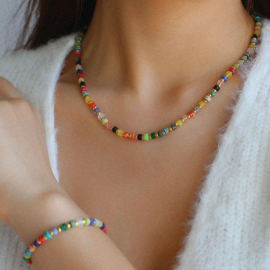 Multi Color Beads Necklace - Camillaboutiqueshop