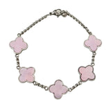 Multi Pink Mother Of Pearl Clover Bracelet - camillaboutiqueshop