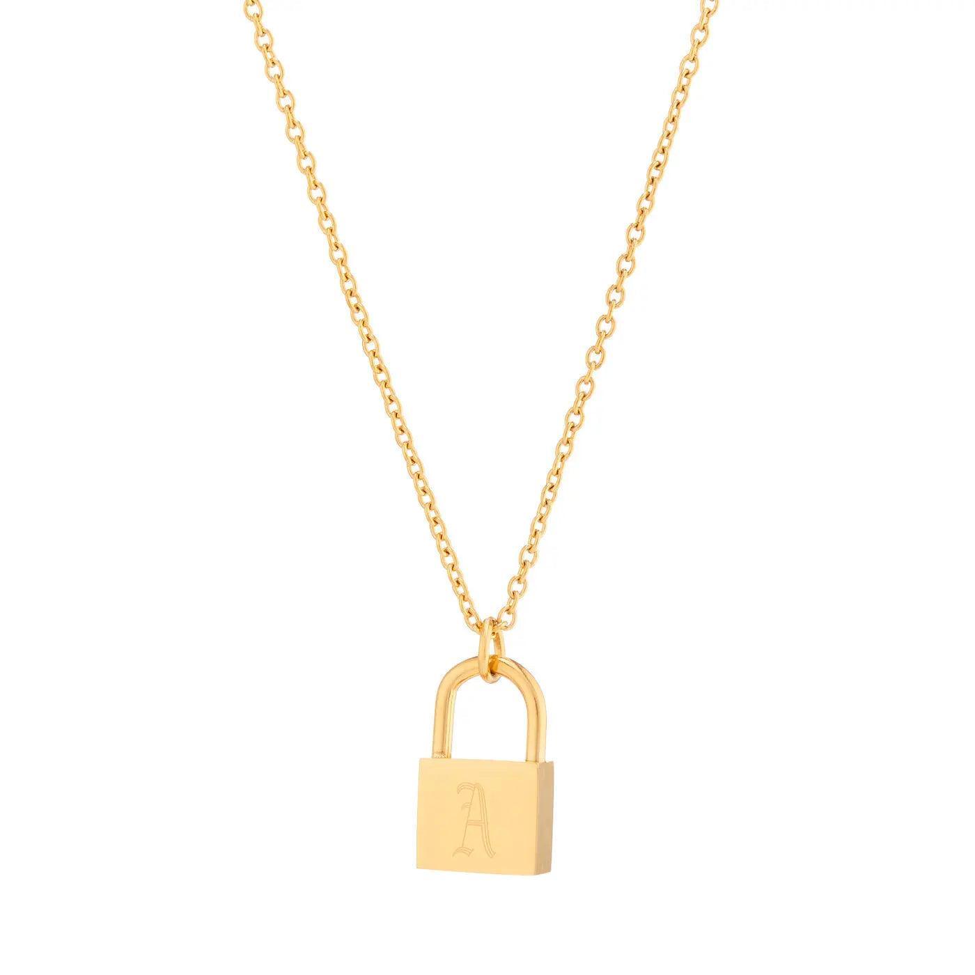 Old English Lock Necklace - Camillaboutiqueshop