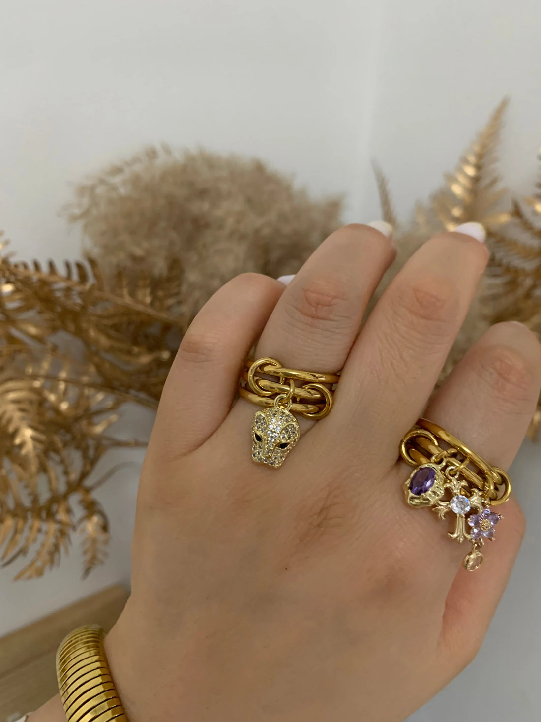 Panthère D’or Charm Ring - Camillaboutiqueshop
