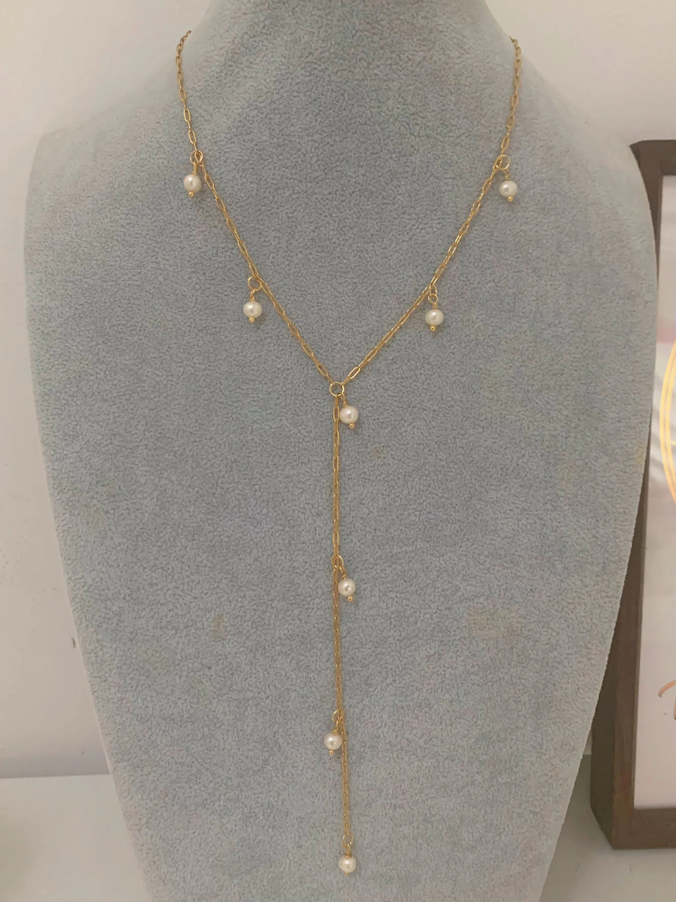 Pearl Station Lariat Y Necklace - Camillaboutiqueshop