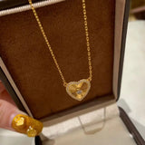 Perla Texture Heart Necklace - camillaboutiqueshop