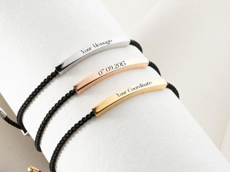 Personalized Engraved Matching Couple Bracelet - Camillaboutiqueshop