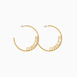 Personalized Name Hoop Earrings - camillaboutiqueshop