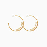Personalized Name Hoop Earrings - camillaboutiqueshop