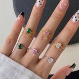 Pink Adjustable Chain Rings - camillaboutiqueshop