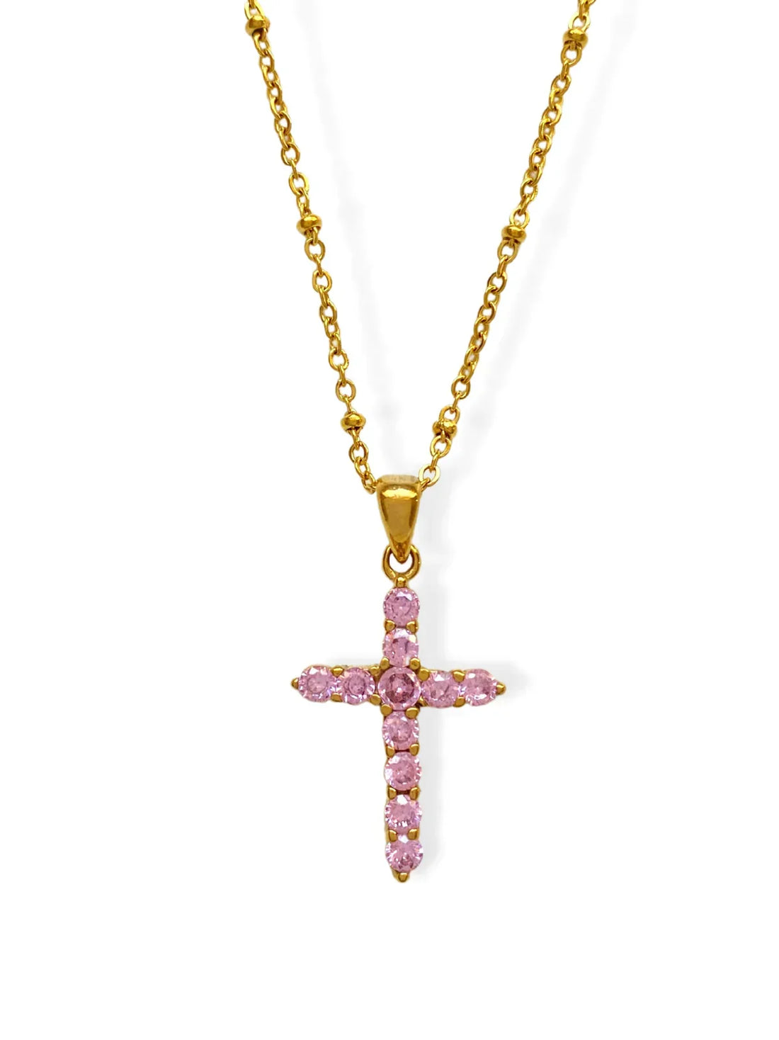 Pink Cross Necklace - Camillaboutiqueshop