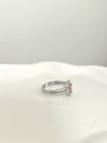 Pink Heart Pair Sterling Silver Promise Ring - Camillaboutiqueshop