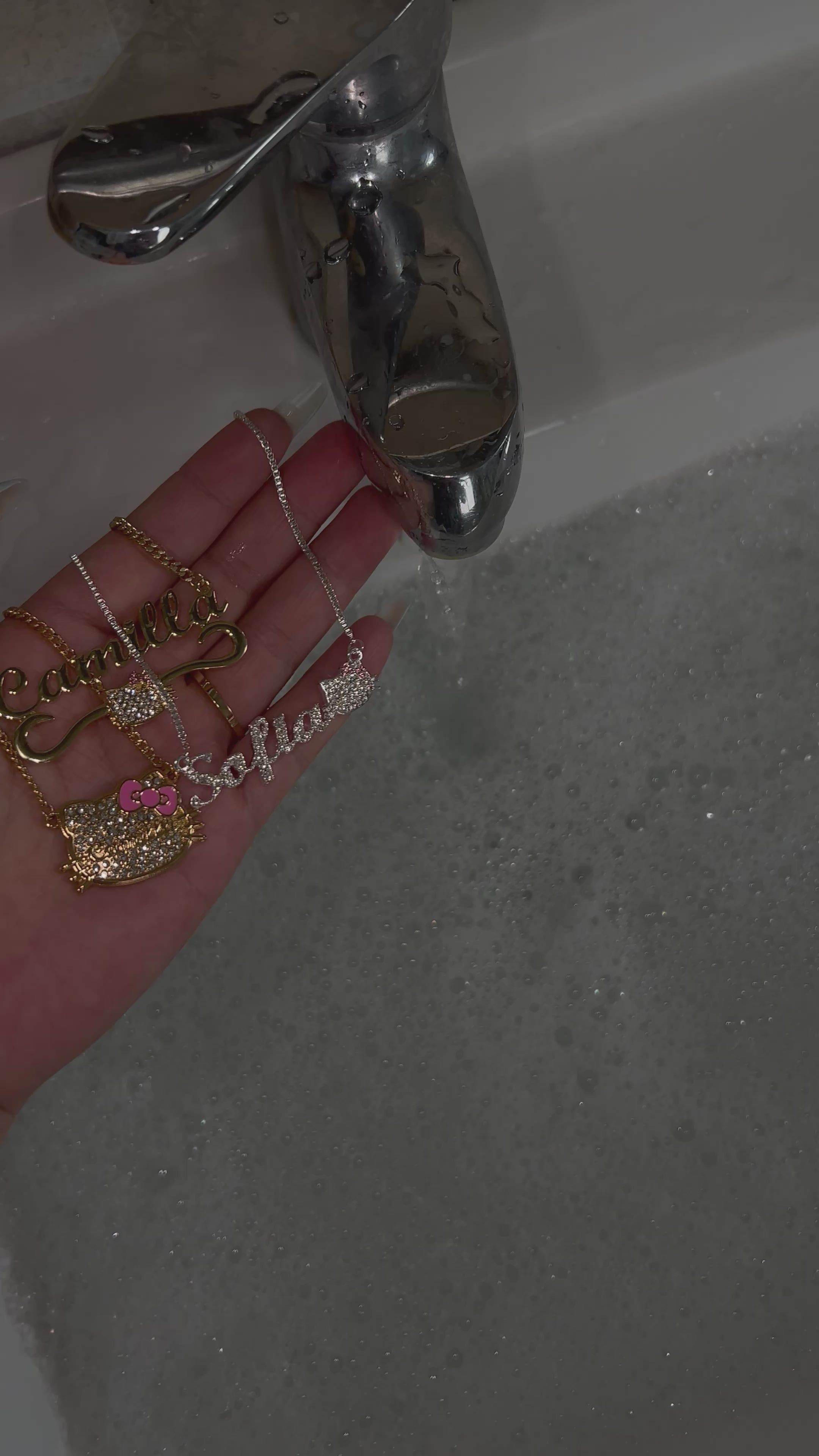 Diamond Hello Kitty Name Necklace
