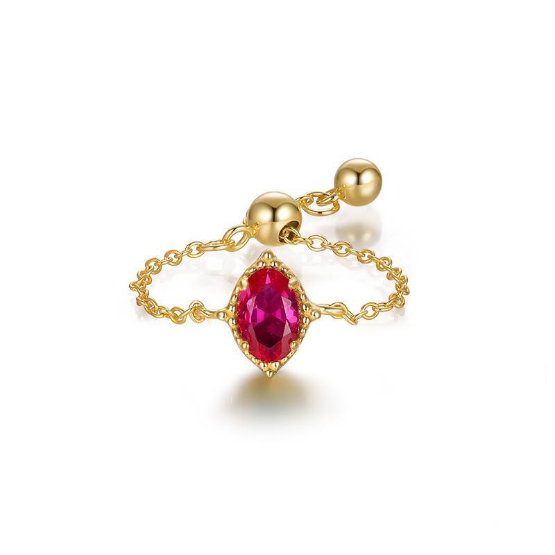 Ruby Adjustable Chain Rings - Camillaboutiqueshop