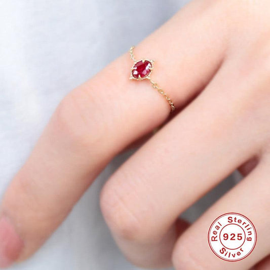 Ruby Adjustable Chain Rings - Camillaboutiqueshop