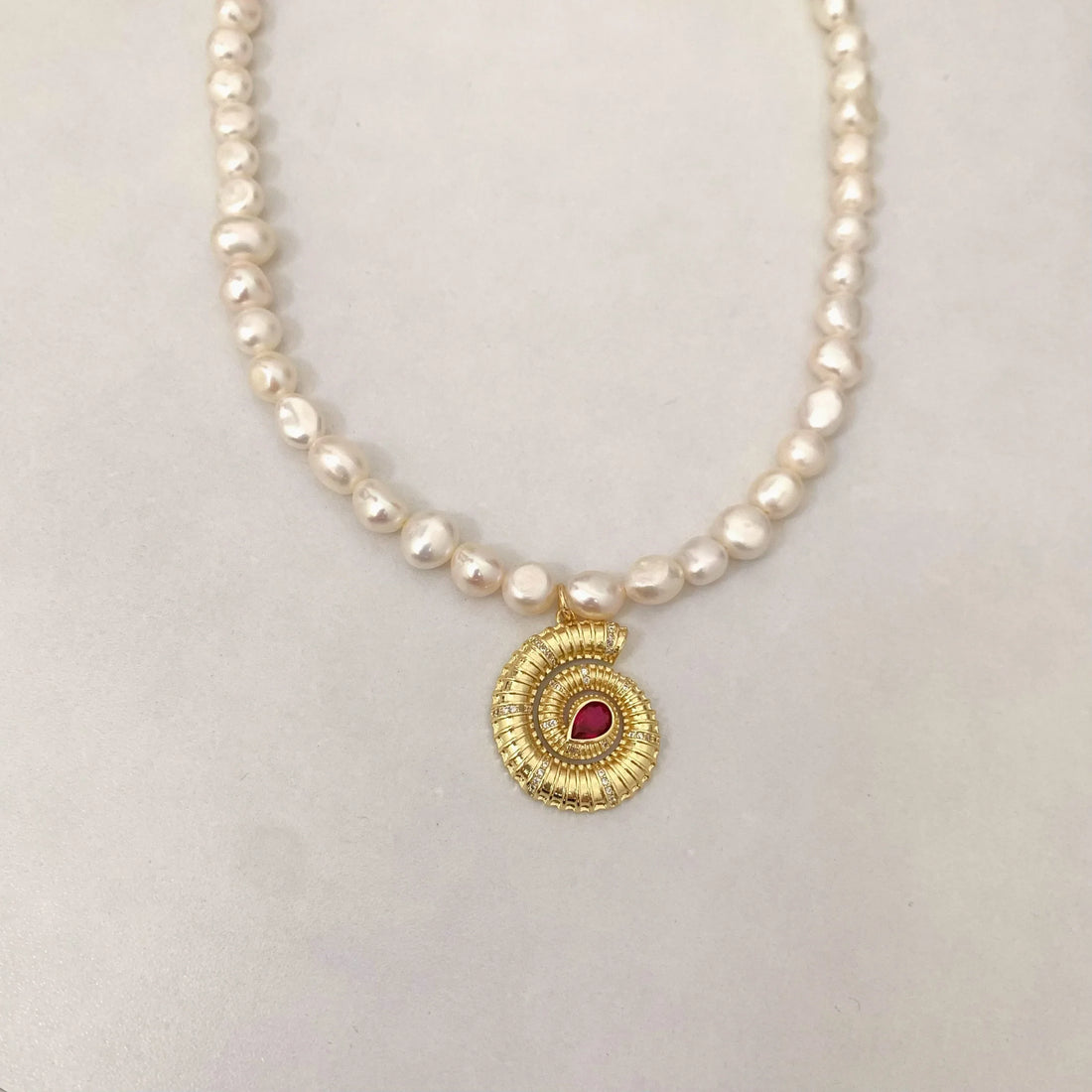Sae Shell Pearl Necklace - Camillaboutiqueshop