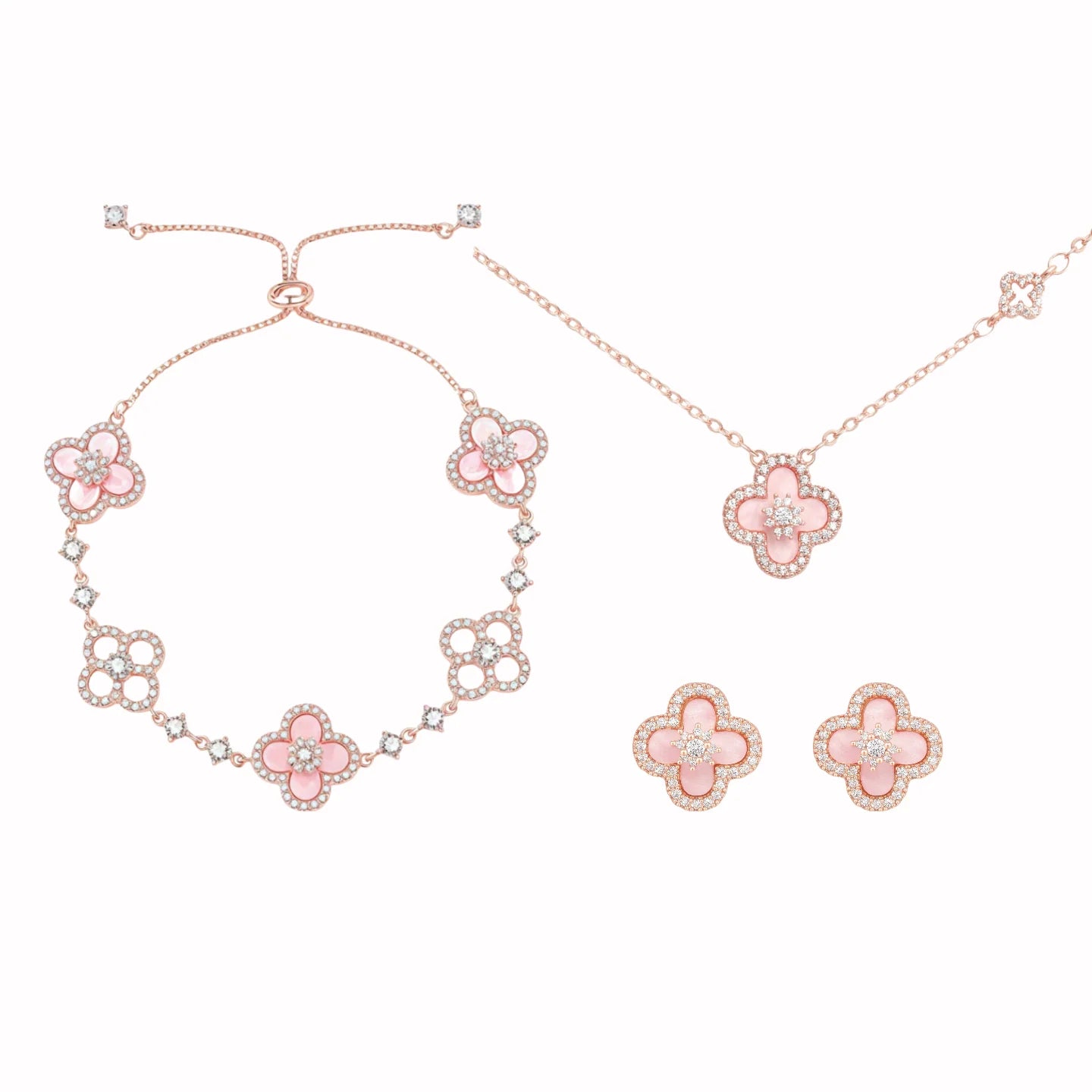 Sakura Clover Set - Rose Gold - Camillaboutiqueshop