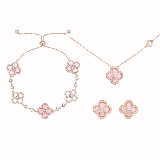 Sakura Clover Set - Rose Gold - Camillaboutiqueshop