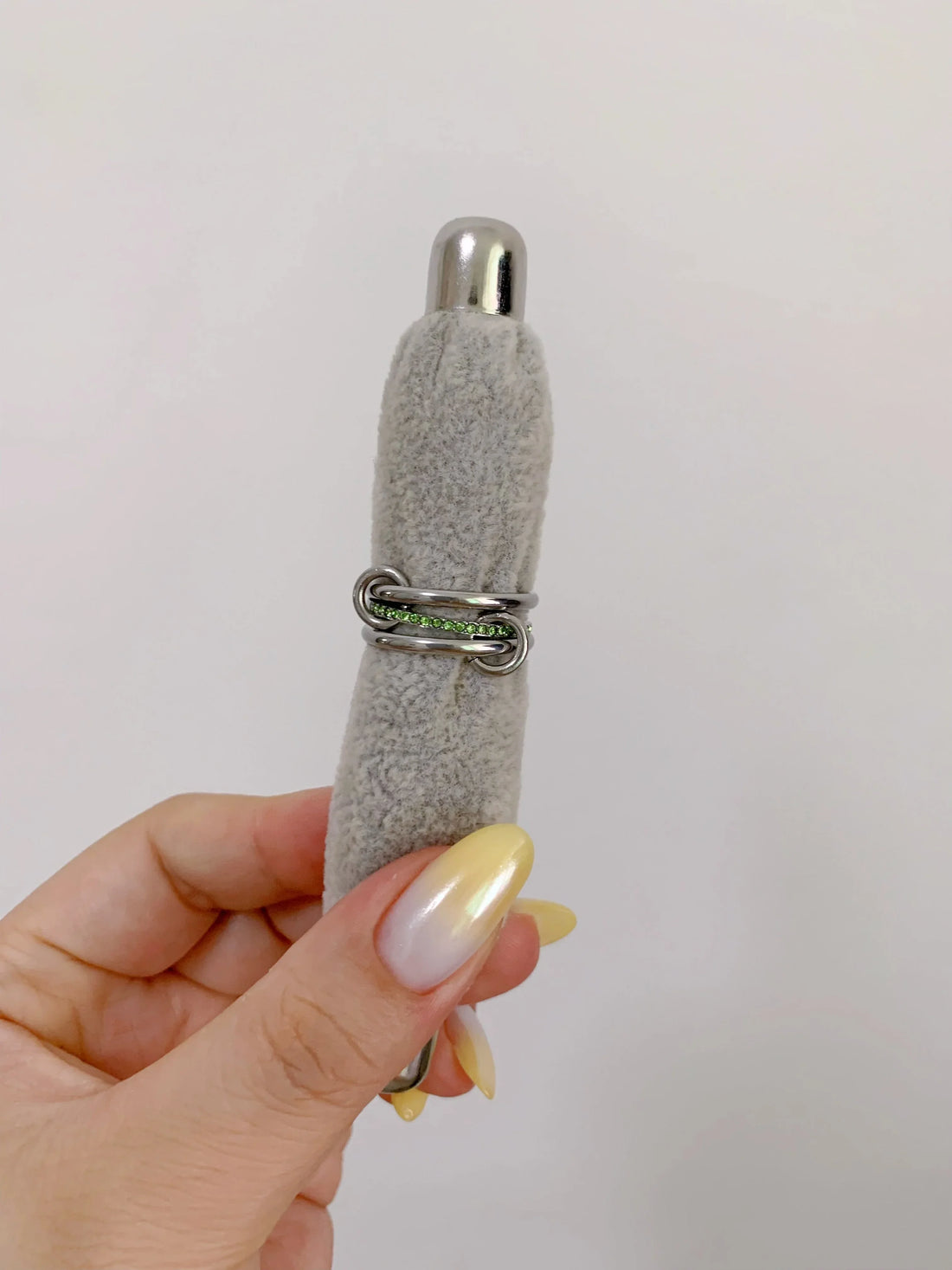 Silver Halo Birthstone Interlock Stacking Ring - Camillaboutiqueshop