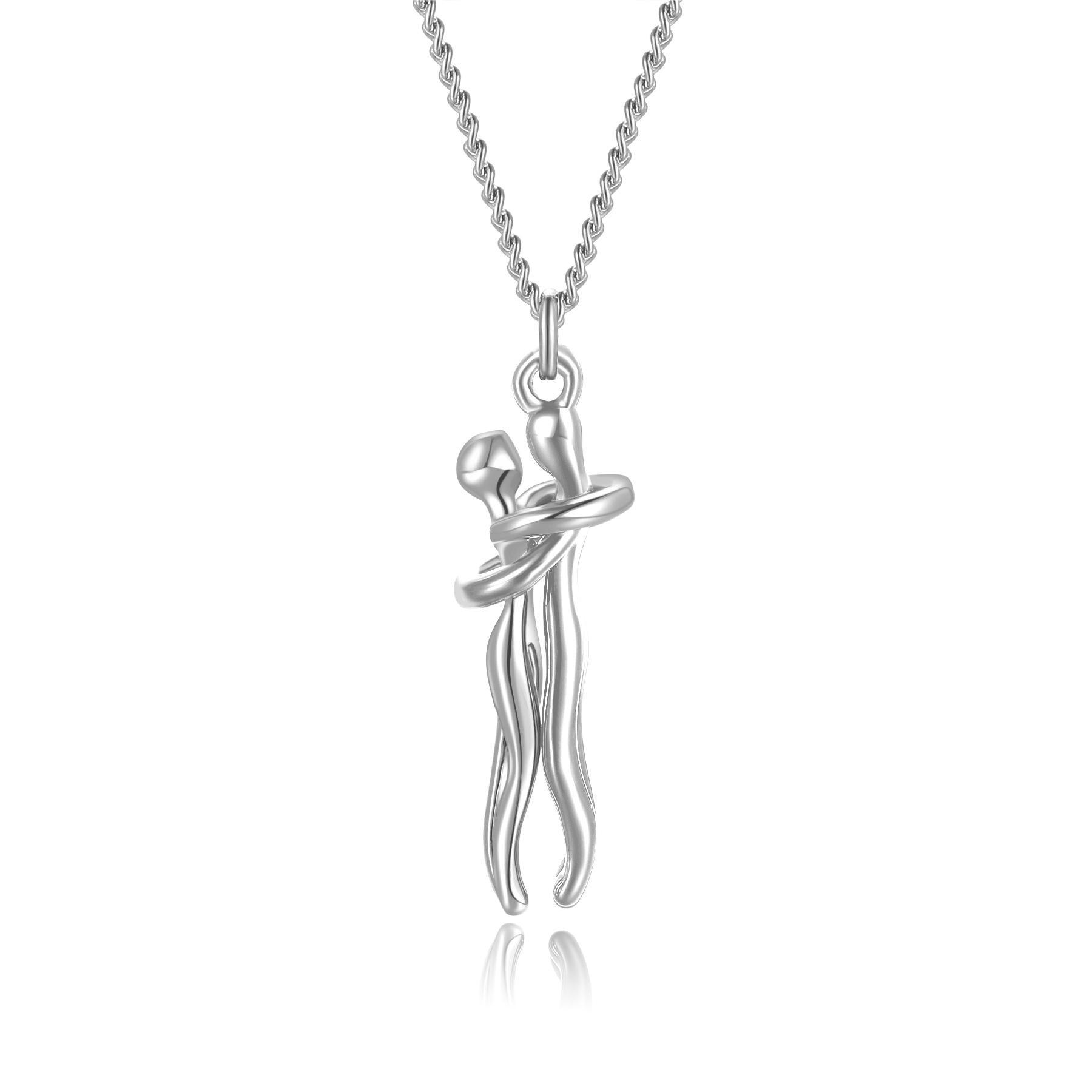 Silver Hug Necklace - Camillaboutiqueshop