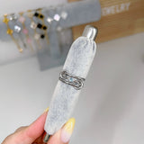 Silver solitaire stacking birthstone ring - camillaboutiqueshop