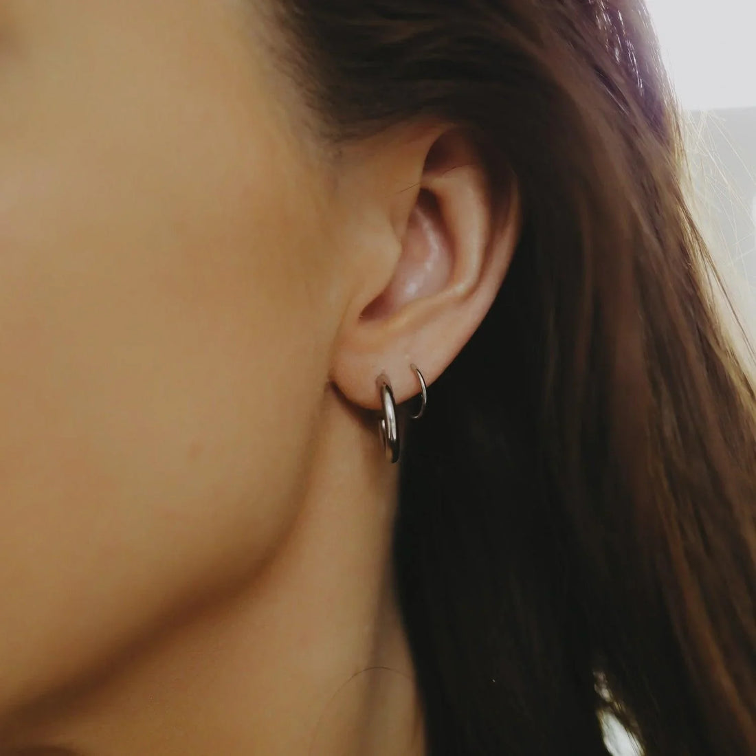 Silver Spiral Hoop Earrings - Camillaboutiqueshop