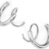 Silver Spiral Hoop Earrings - camillaboutiqueshop