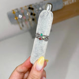 Silver Triple solitaire stacking birthstone ring - camillaboutiqueshop