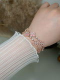 Sparkle Pink Clover Leaf Bracelet - Camillaboutiqueshop