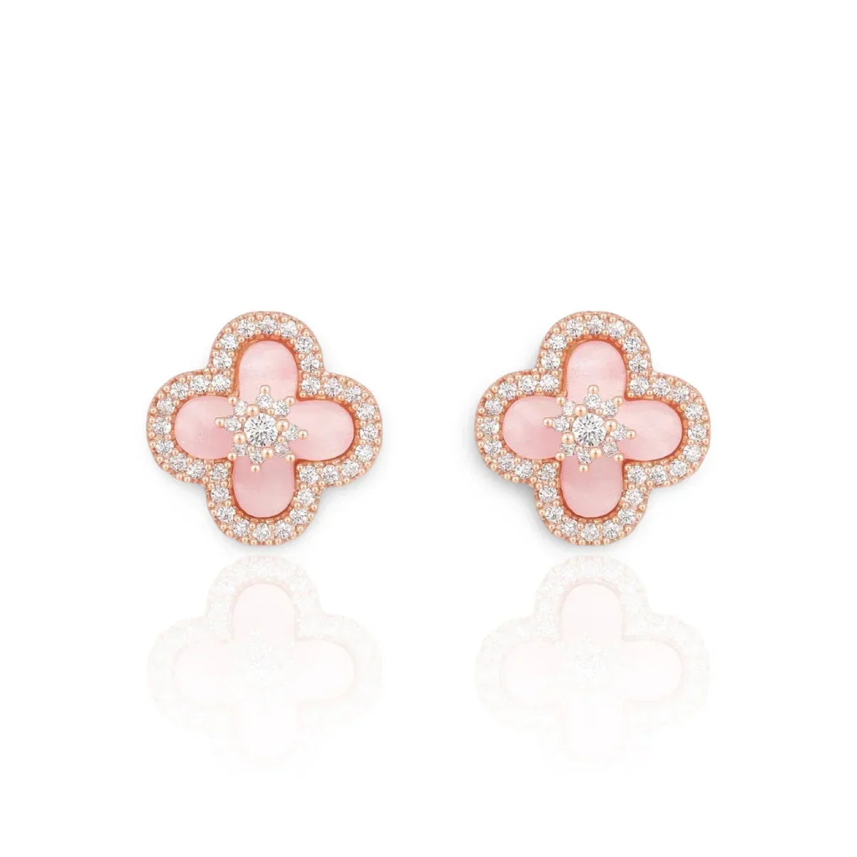 Sparkle Sakura Clover Earrings - Camillaboutiqueshop