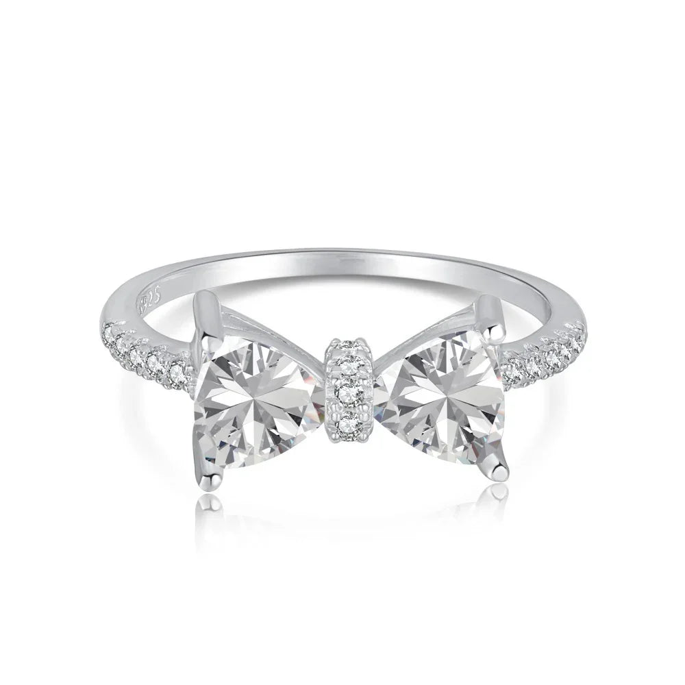 Sparkling Pink Bow Ring - Camillaboutiqueshop