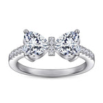 Sparkling Sterling Silver Bow Ring - camillaboutiqueshop